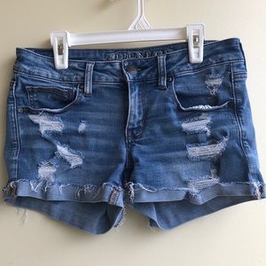 American Eagle Distressed Cuffed Jean Short